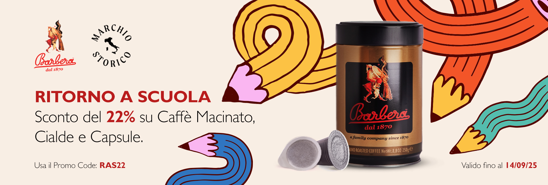 Caffe macinato Barbera