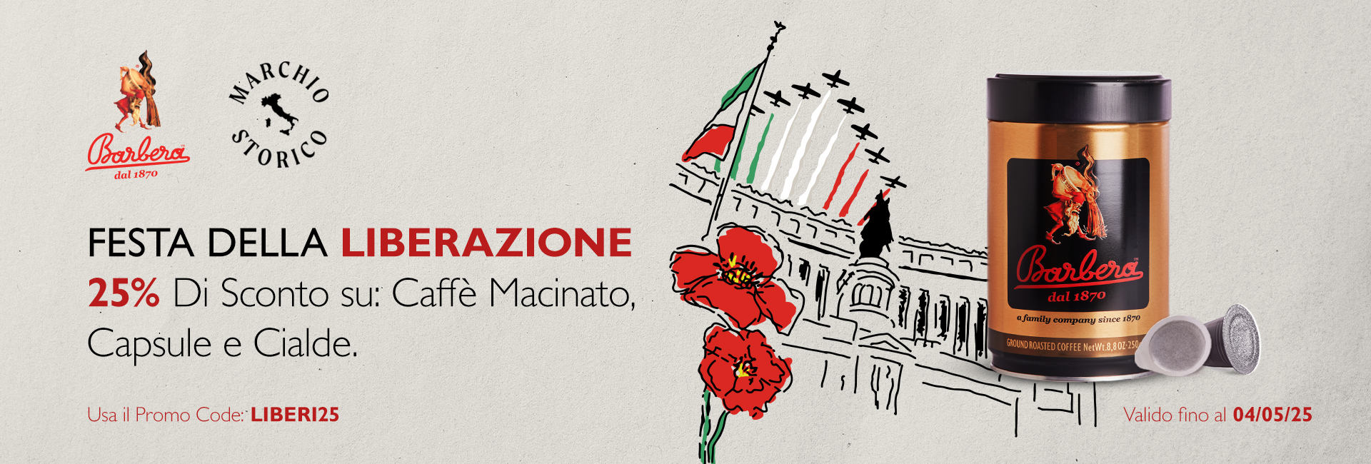 Caffe macinato Barbera